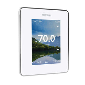 Warmup Matter compatible floor heating thermostat touchscreen