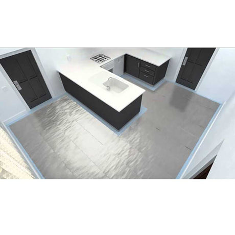 Warmup Underlayment for Foil Heating System installed on the floor