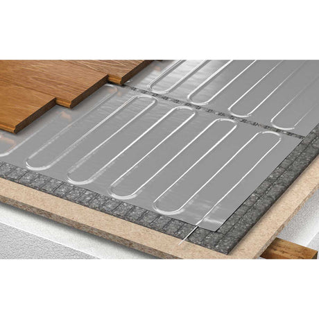 Warmup Foil Radiant Heating System 3D layout showing layer of installation