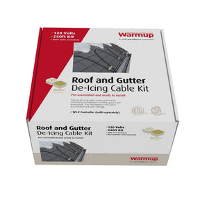 Roof heating cable for preventing ice dams and snow buildup