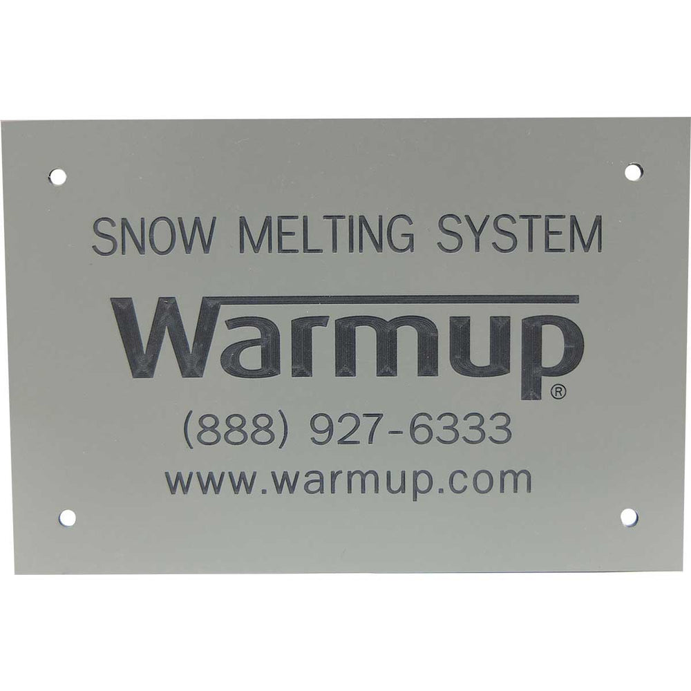 Warmup Name Plate Snow Melt Heater