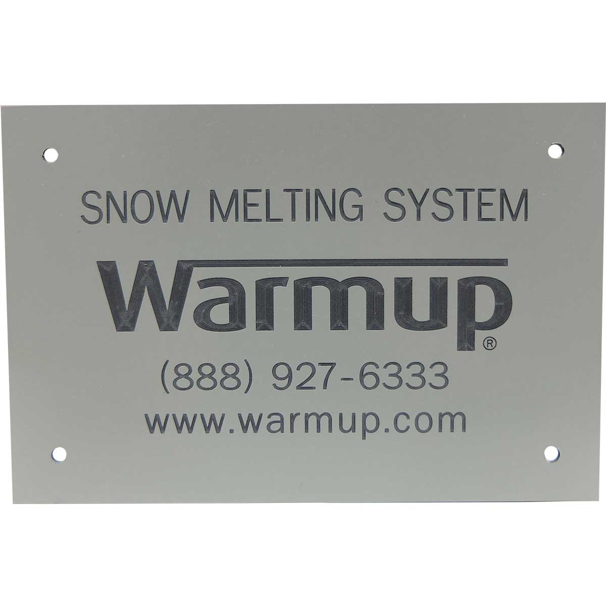 Warmup Name Plate Snow Melt Heater