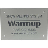 Warmup Name Plate Snow Melt Heater