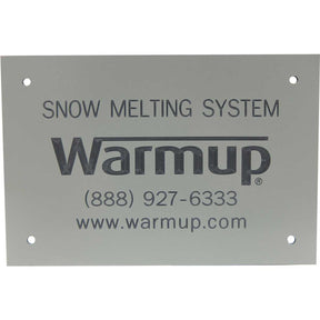 Warmup snow melt heater name plate NEC 426-13
