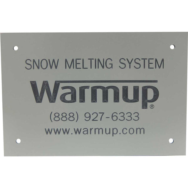 Warmup Name Plate Snow Melt Heater